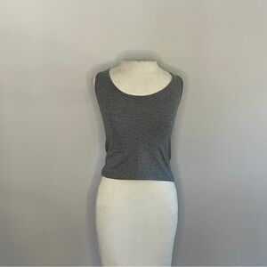 Gray Sleeveless Women's Crop Top